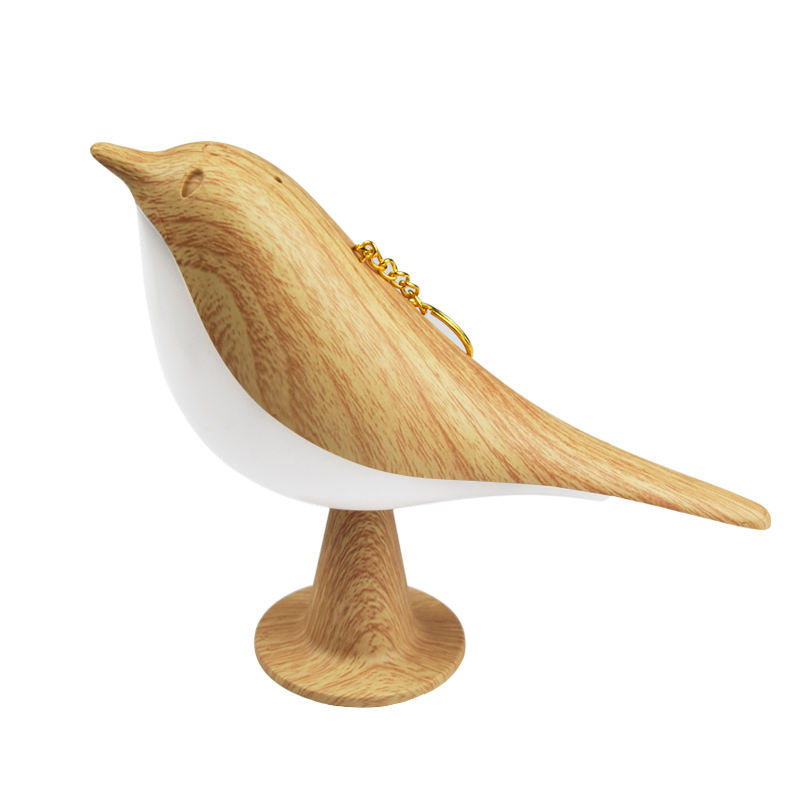 Creative Wooden Bird Table Lamp - 3-Color Dimmable Touch Night Light for Bedroom & Reading