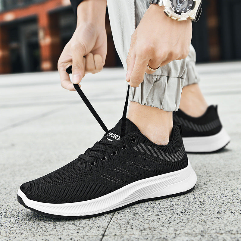 Men's Flyknit Sports Running Shoes - Soft Sole Comfortable Casual Sneakers