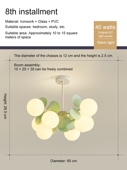 Modern Magic Bean Bubble Ceiling Light - Creative Nordic Chandelier for Living Room & Bedroom Decor