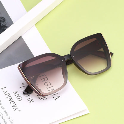 Fashion Cat-Eye Oversized Sunglasses for Women - UV Protection Trendy Sun Glasses