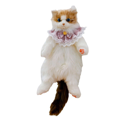 Unique Calico Cat Plush Backpack - Cute Functional Stuffed Animal Bag