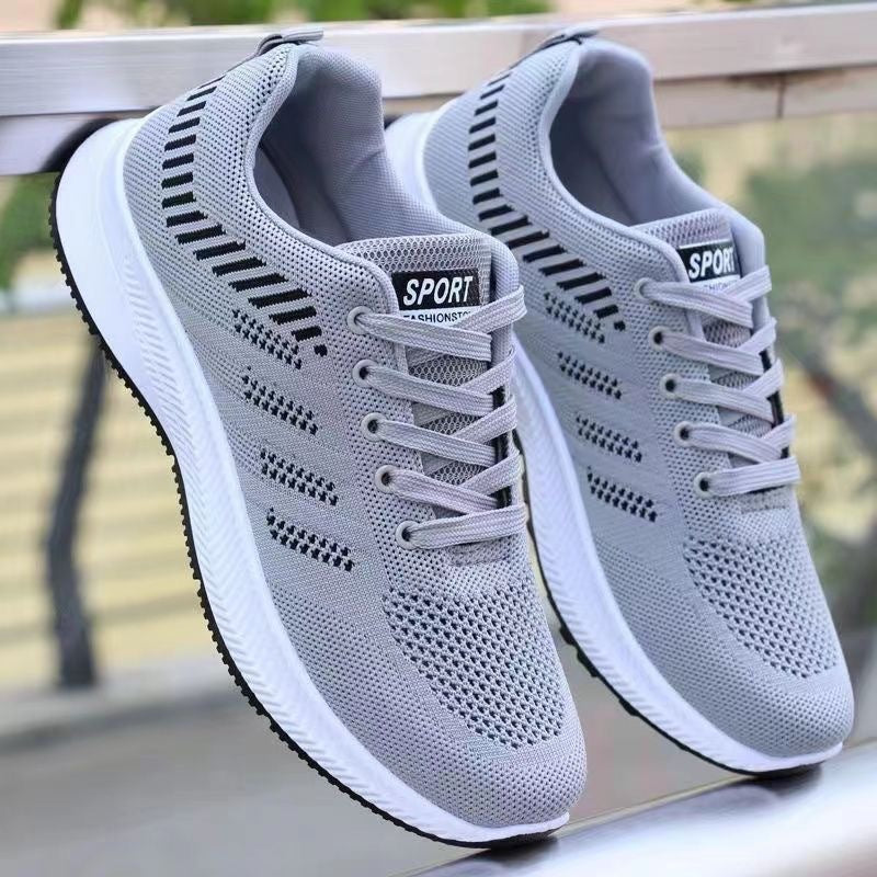 Men's Flyknit Sports Running Shoes - Soft Sole Comfortable Casual Sneakers