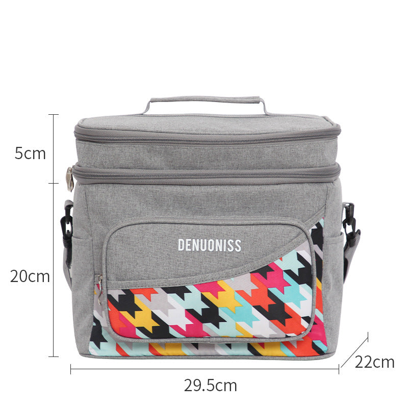 Insulated Lunch Cooler Bag - Large Capacity Thermal Meal Bag for Work, Picnic & Travel