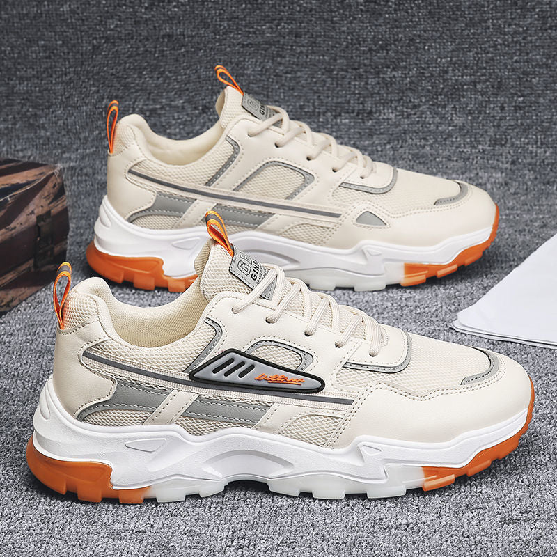 Unisex Breathable Mesh Running Dad Shoes - Casual Sports Slip-Resistant Sneakers