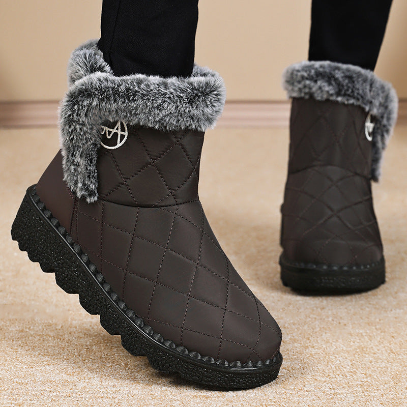 Women's Soft Soled Polyurethane Velvet Thick Snow Boots