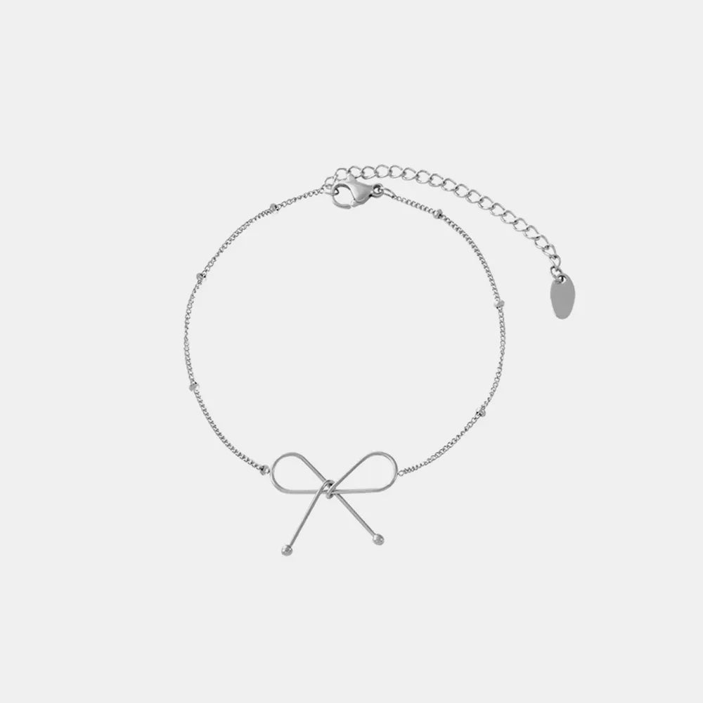 Dainty Titanium Steel Bow Knot Bracelet for Women