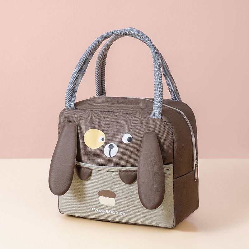 Portable Cartoon Insulated Thermal Lunch Bag for Kids & Adults - Cute Animal Picnic Cooler Tote