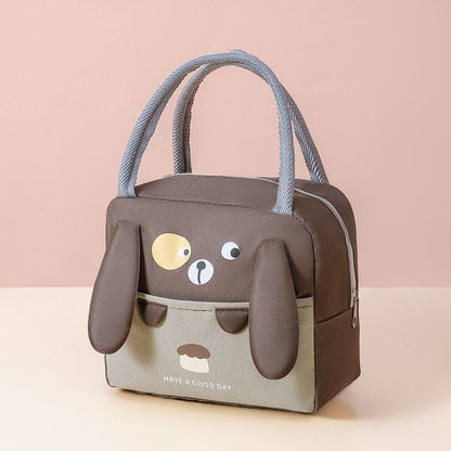 Portable Cartoon Insulated Thermal Lunch Bag for Kids & Adults - Cute Animal Picnic Cooler Tote