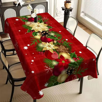 Festive Christmas Table Runner - Pine Holly Needle Holiday Dining Decor