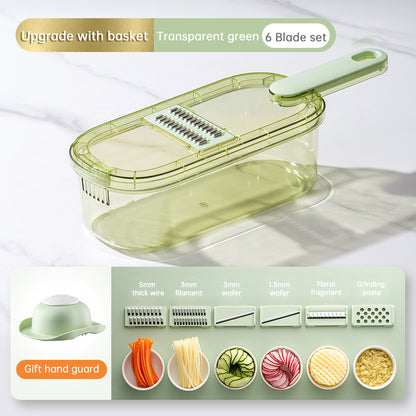 Multifunctional Vegetable Cutter with Drain Basket