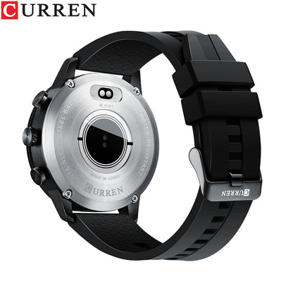 Men's Waterproof Electronic Smartwatch - Round Screen Health Monitor & Heart Rate Tracker