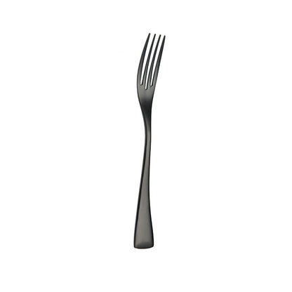 Luxury Titanium Black Stainless Steel Cutlery Set - Modern Western Knife, Fork, and Spoon Set