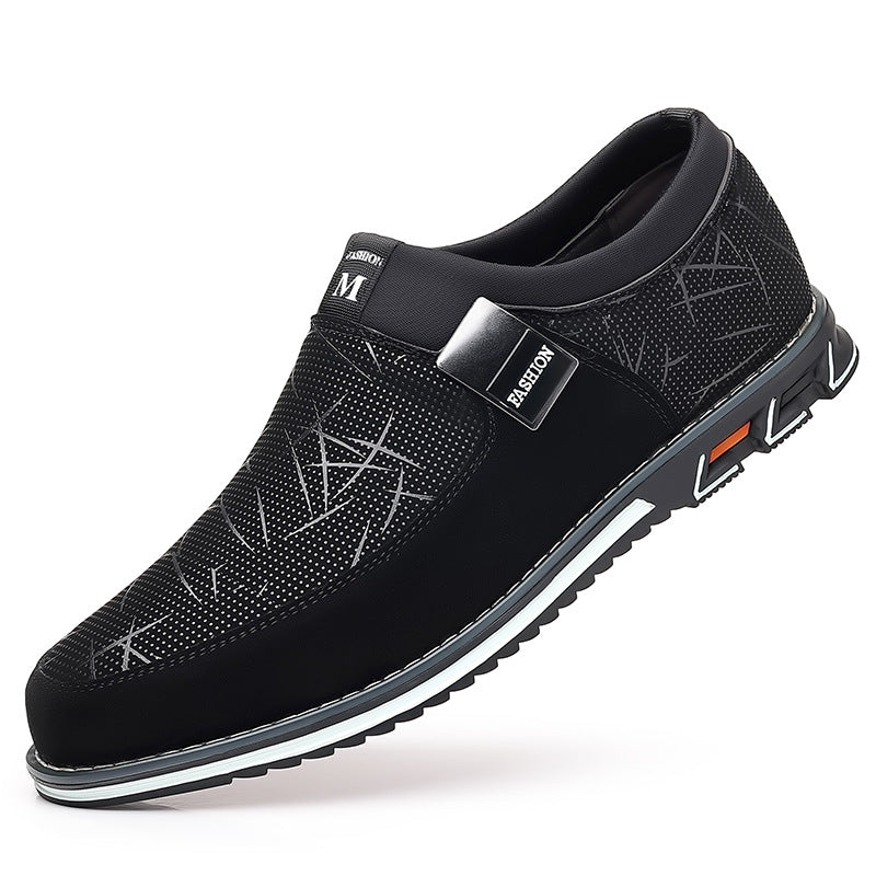 Trendy Color-Blocked Geometric Pattern Casual Shoes for Men