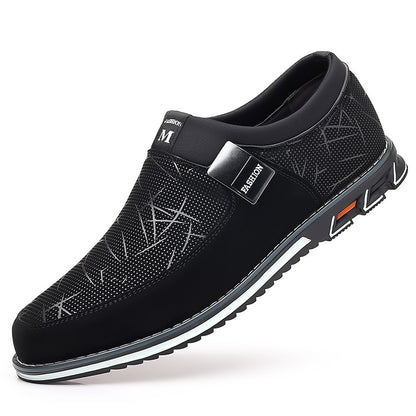 Trendy Color-Blocked Geometric Pattern Casual Shoes for Men
