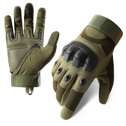 Tactical Motorcycle Full Finger Gloves | Touch Screen Motorbike Riding & Motocross Gear