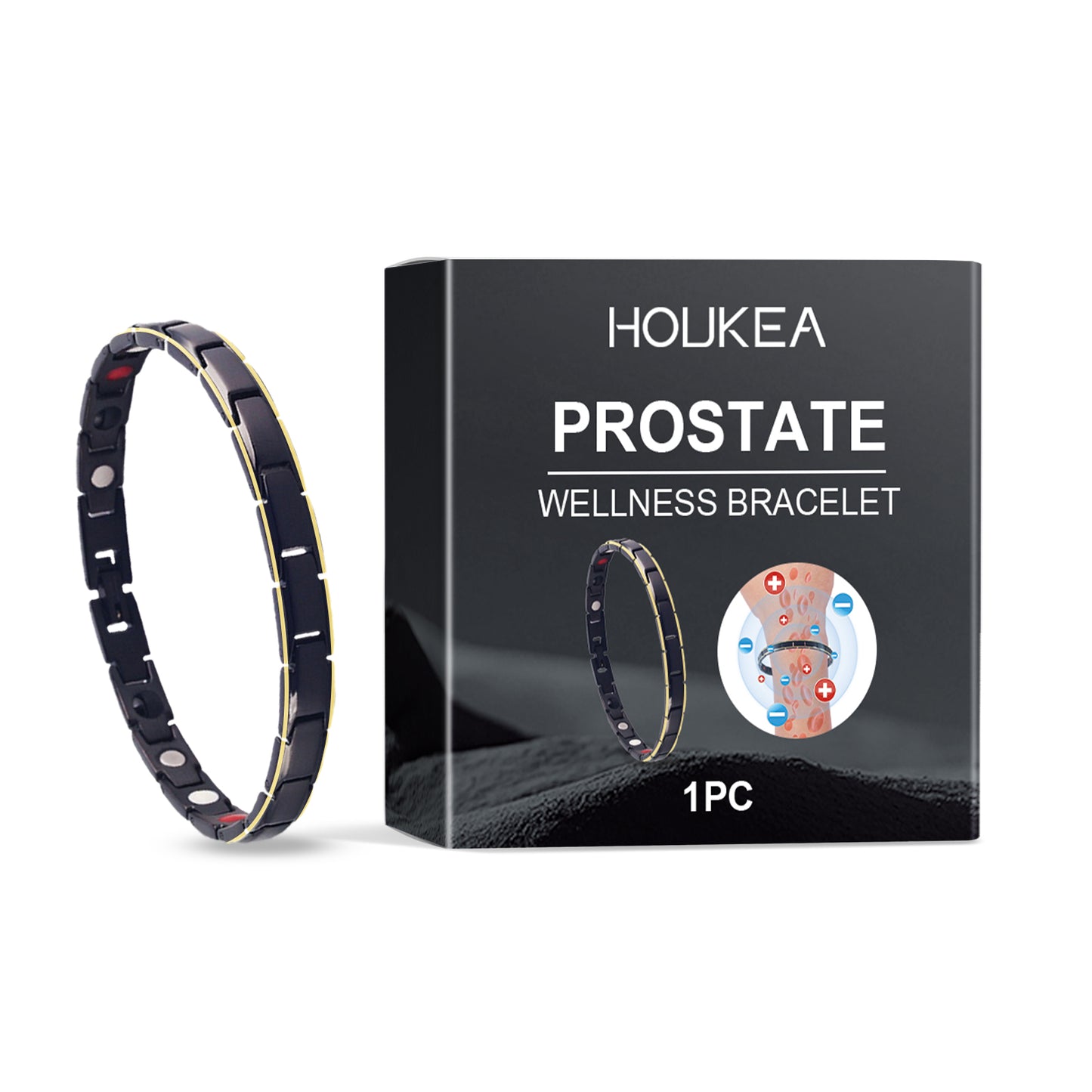 Magnetic Therapy Prostate Wellness Bracelet for Men - Portable Body Care