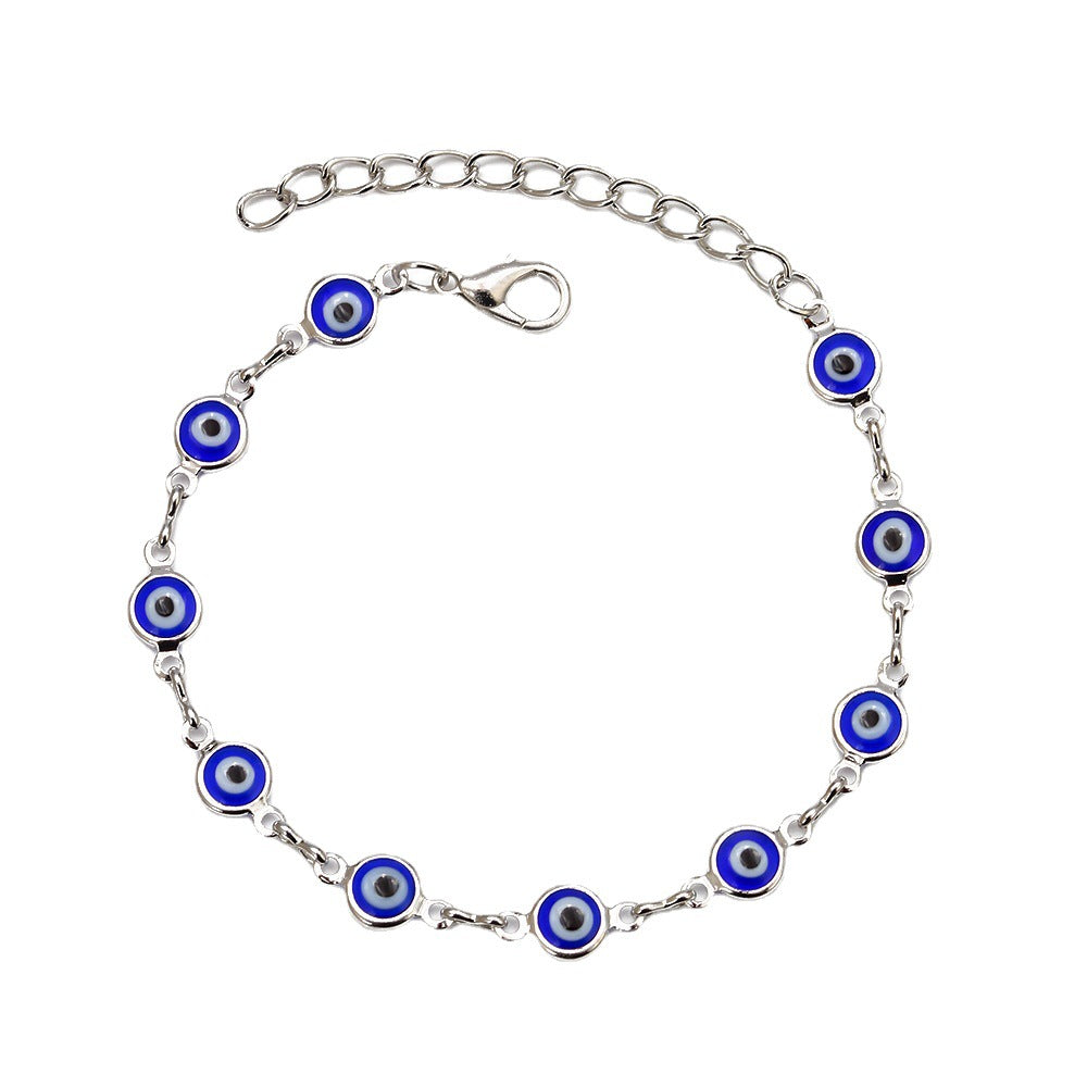 Trendy Women's Gold Chain Evil Eye Bracelet (Nazar Amulet Jewelry)