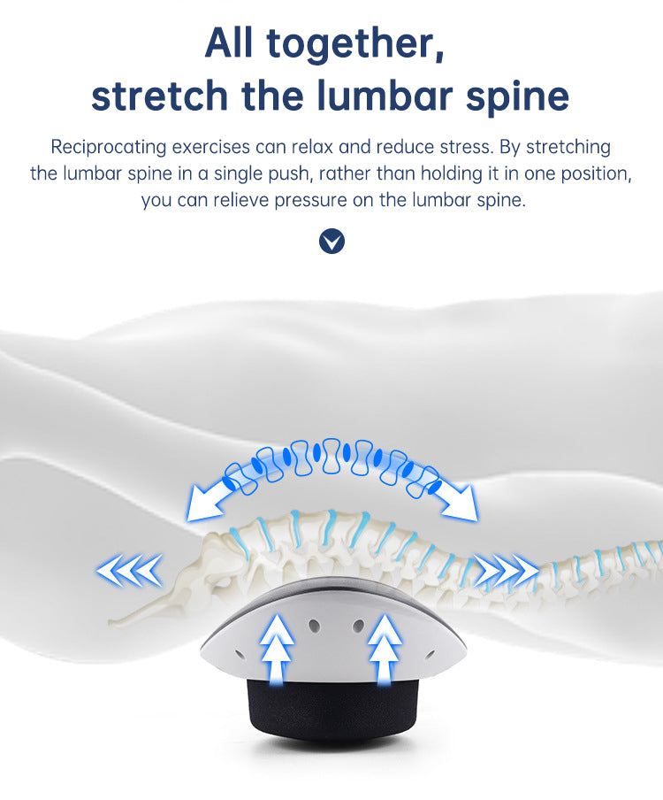 Smart Lumbar Traction Massager | Heated Back Stretcher with Air Pressure Relief & Cervical Support