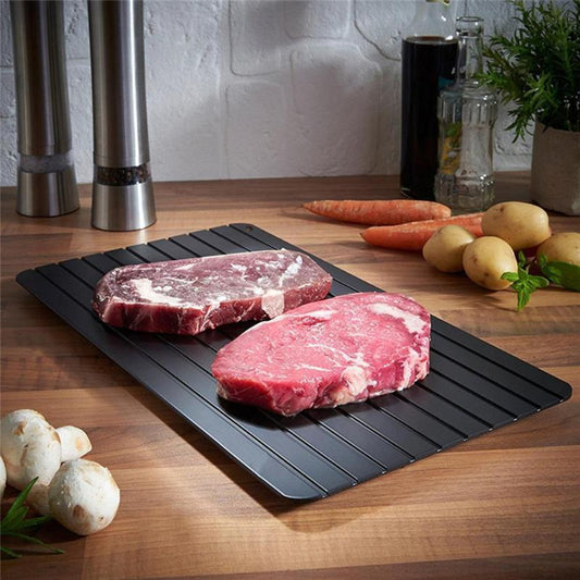 Quick Thawing Tray for Kitchen | Aluminum Ice-Melting Defrost Board - No Electricity or Chemicals Required