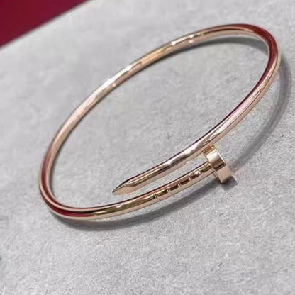 Unisex Fashion Nail Cuff Bracelet in Silver Tone