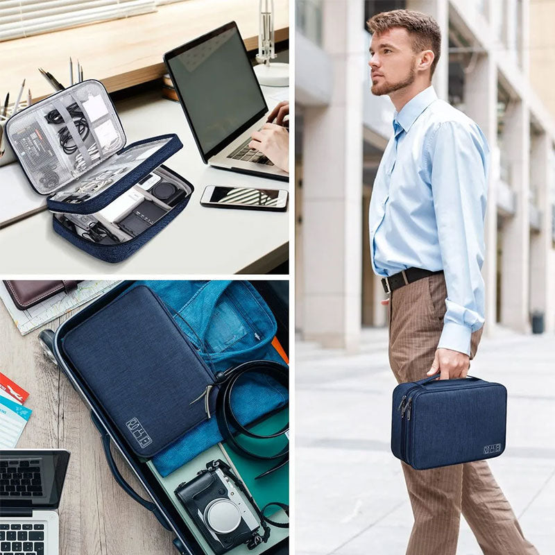 Waterproof Travel Cable Organizer Bag | Portable Digital Electronics Storage Pouch