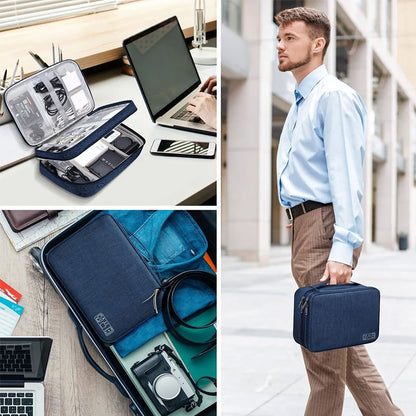 Waterproof Travel Cable Organizer Bag | Portable Digital Electronics Storage Pouch