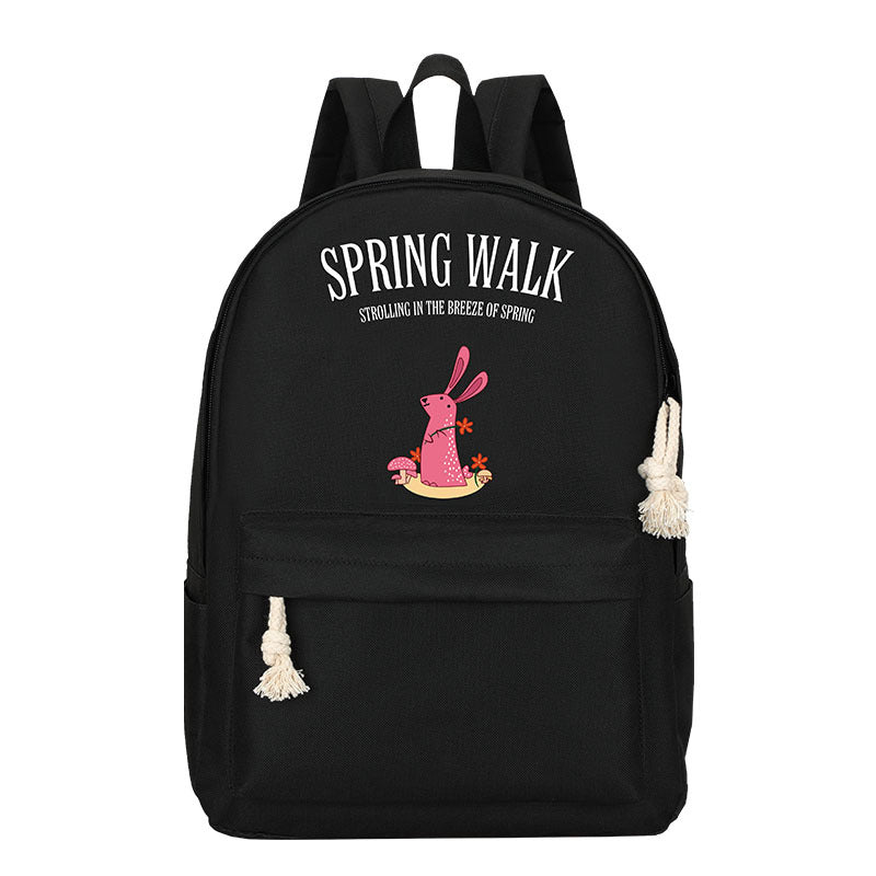 Creative Pink Oxford Cloth Anime Backpack for Primary & Middle School Students