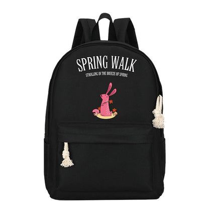Creative Pink Oxford Cloth Anime Backpack for Primary & Middle School Students
