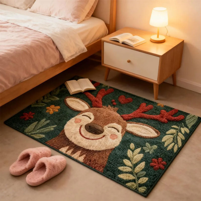 Festive Gingerbread & Reindeer Christmas Welcome Mat - Non-Slip 40x60cm