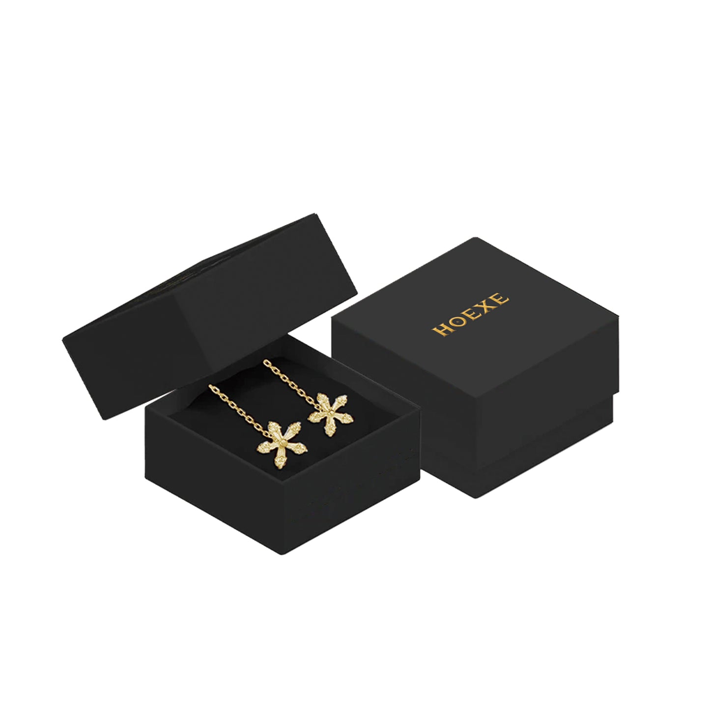 Luxury Gold Chain Heart Pendant Necklace & Bracelet Set with Green Stone