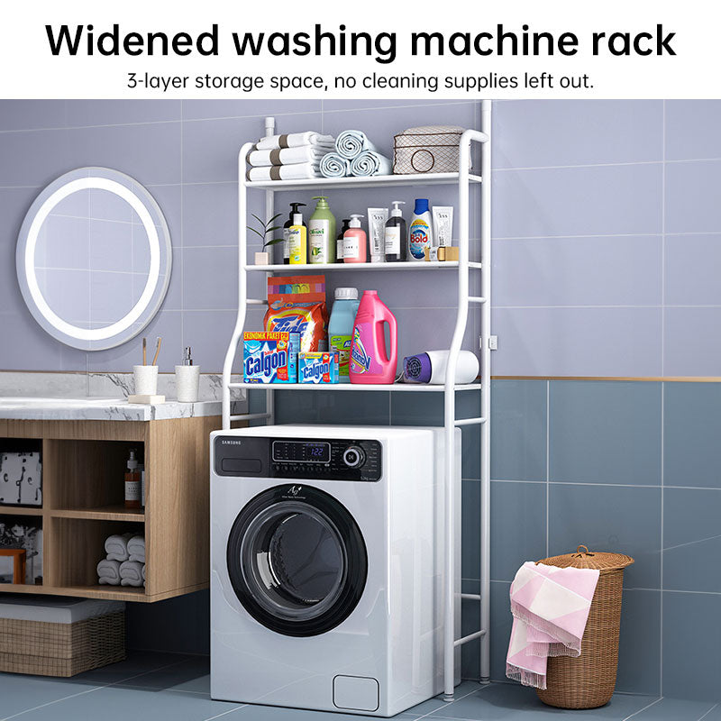 Modern Metal Bathroom Shelf - Multifunctional Overhead Toilet Storage with Hooks