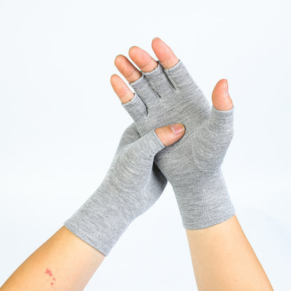Bamboo Charcoal Fiber Compression Gloves - Joint Support & Pain Relief Half Finger Gloves