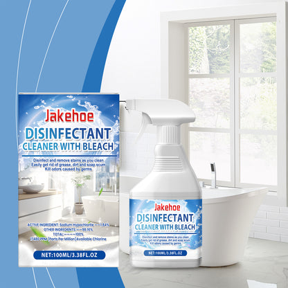 Jakehoe Bathroom Cleaning Spray | Disinfectant Cleaner with Bleach | Multi-Purpose Stain and Scale Cleaner