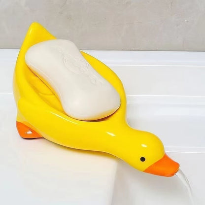 Cute Little Yellow Duck Soap Box with Draining Spout