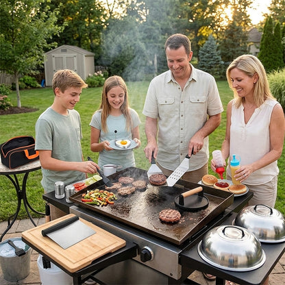 Heavy-Duty Stainless Steel Griddle Tools Kit | 29-Piece Barbecue Set with Carrying Bag
