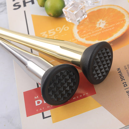Stainless Steel Cocktail Muddler - Ice Crusher & Fruit Masher Bar Tool for Drink Mixing