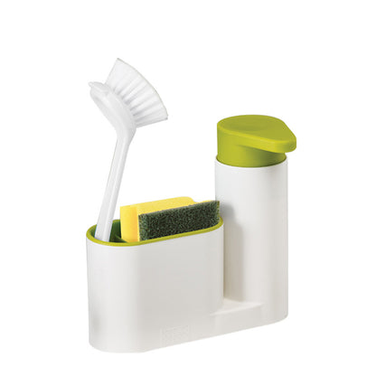 Multifunctional Kitchen Sink Caddy Organizer with Soap Dispenser Bottle