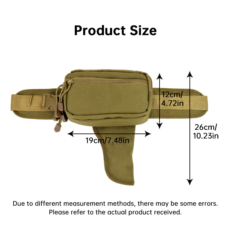 Tactical Gun Holster Waist Pack | EDC Concealed Pistol Belt Pouch