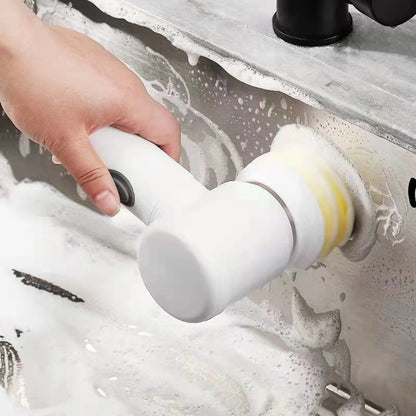 5-in-1 Handheld Electric Cleaning Brush - USB Rechargeable Power Scrubber