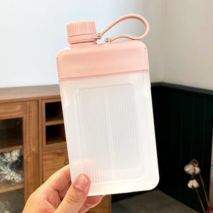 Creative Flat Square Portable Pocket Water Bottle for Outdoor Travel