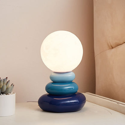 Creative Zen Stone Ceramic Lamp - Aesthetic Stonehenge Atmosphere Light for Bedroom & Living Room