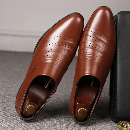 Elegant Pointed Single Dress Shoes for Men