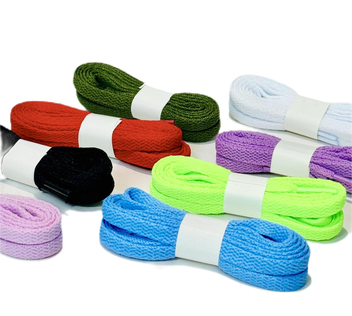 8 Pairs Colorful Flat Shoelaces Set