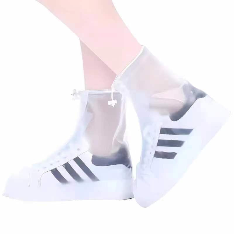 Waterproof Shoe Covers with Zipper | Thickened PVC Rain Boot Covers