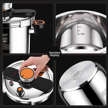Premium Stainless Steel Pressure Pot for Gas & Electric Stoves (4L/6L)