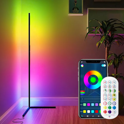 Modern Minimalist RGB Floor Lamp | Music Sync & Voice Control Mood Light