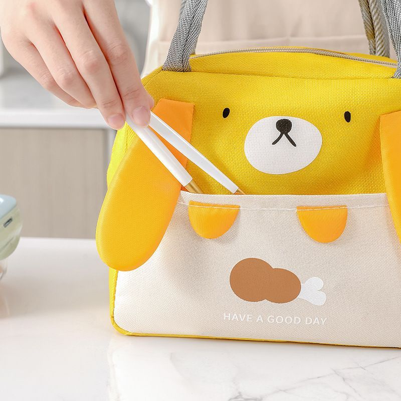 Portable Cartoon Insulated Thermal Lunch Bag for Kids & Adults - Cute Animal Picnic Cooler Tote