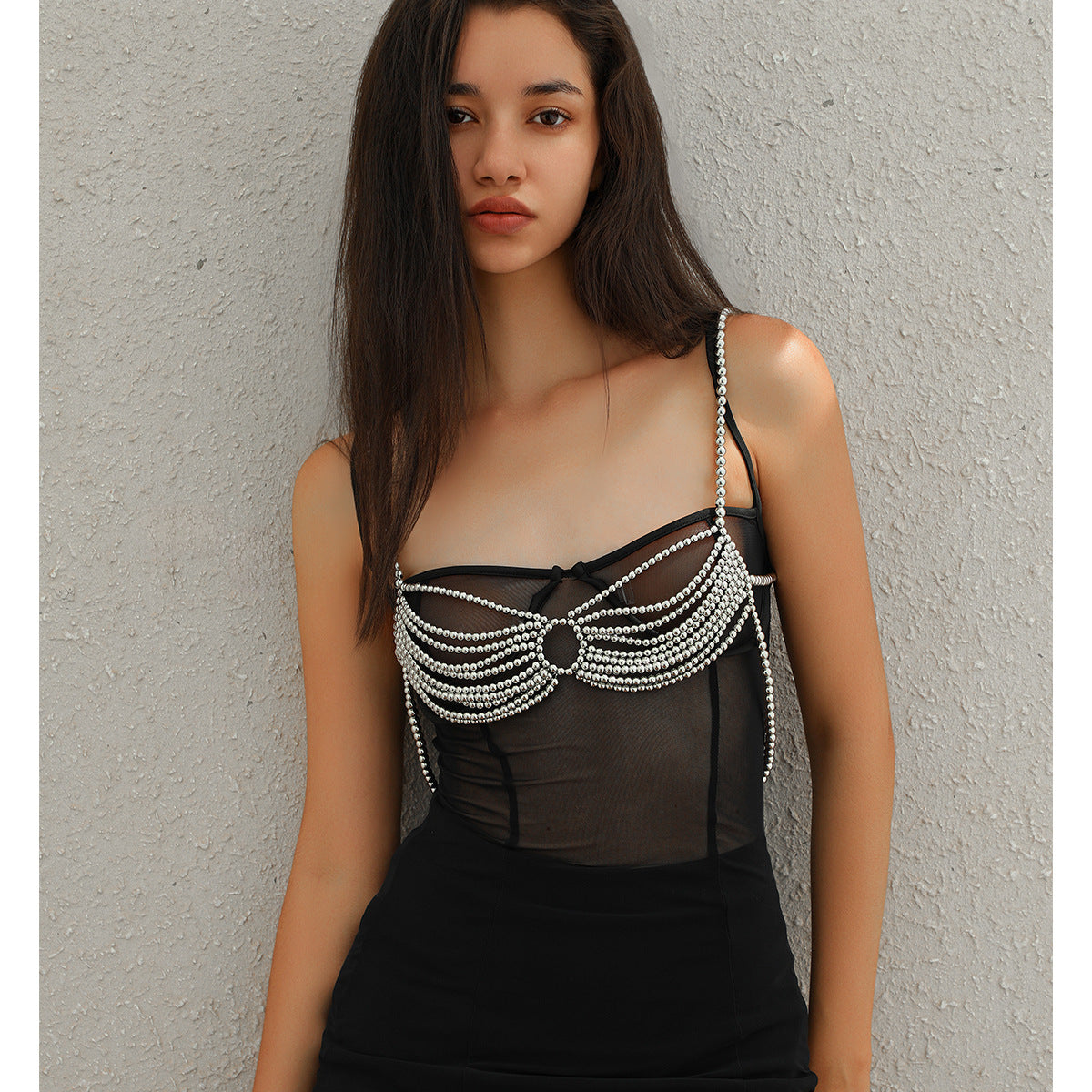 Minimalist Gold Tone Corset Body Chain - Butterfly Festival & Party Harness Jewelry