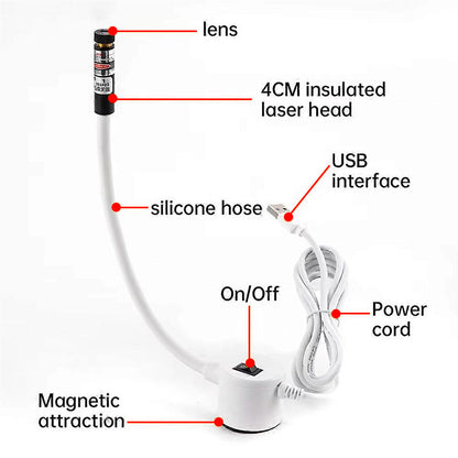 Magnetic Sewing Machine Laser Guide Light - Red Cross & Straight Line Projector