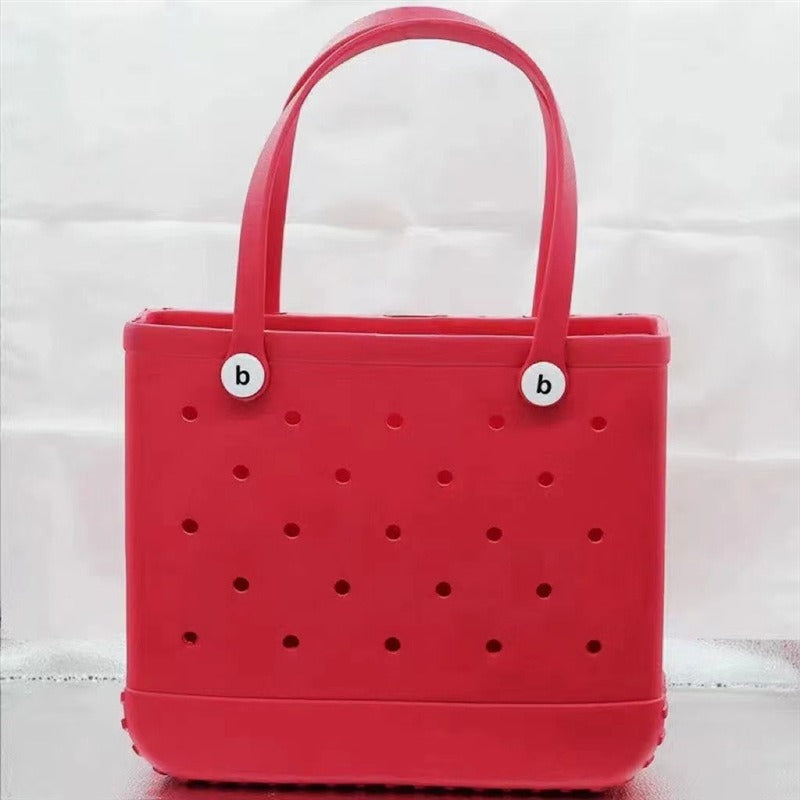Printed EVA Beach Storage Bag - Waterproof Outdoor Basket & Handbag with Cow Print
